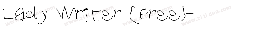 Lady Writer (Free)字体转换